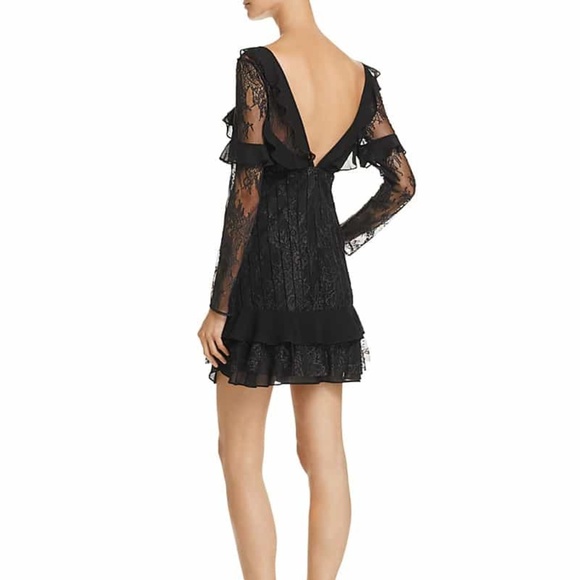 ♥️SOLD!♥️ For Love & Lemons Lace Sexy BLACK Dress - Picture 4 of 8